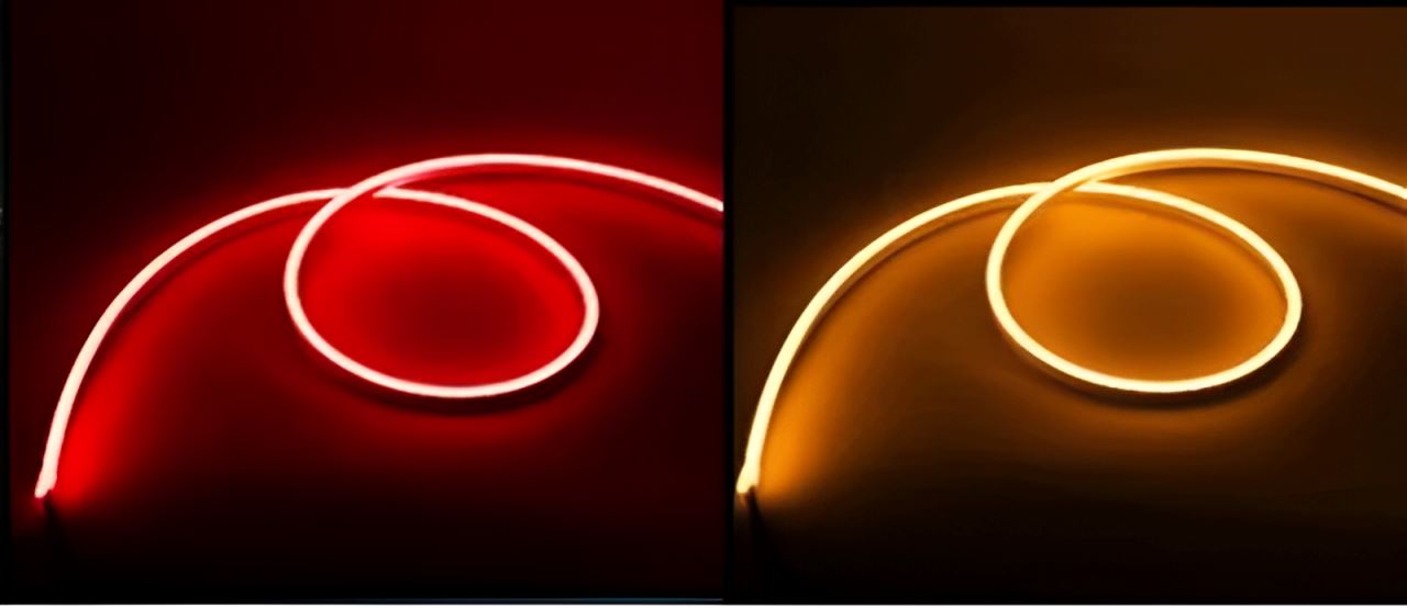 Fitas de LED Impermeáveis para Motocicleta Fitas de LED Impermeáveis para Motocicleta Cyril 2Pcs - 30cm Vermelho + Amarelo 