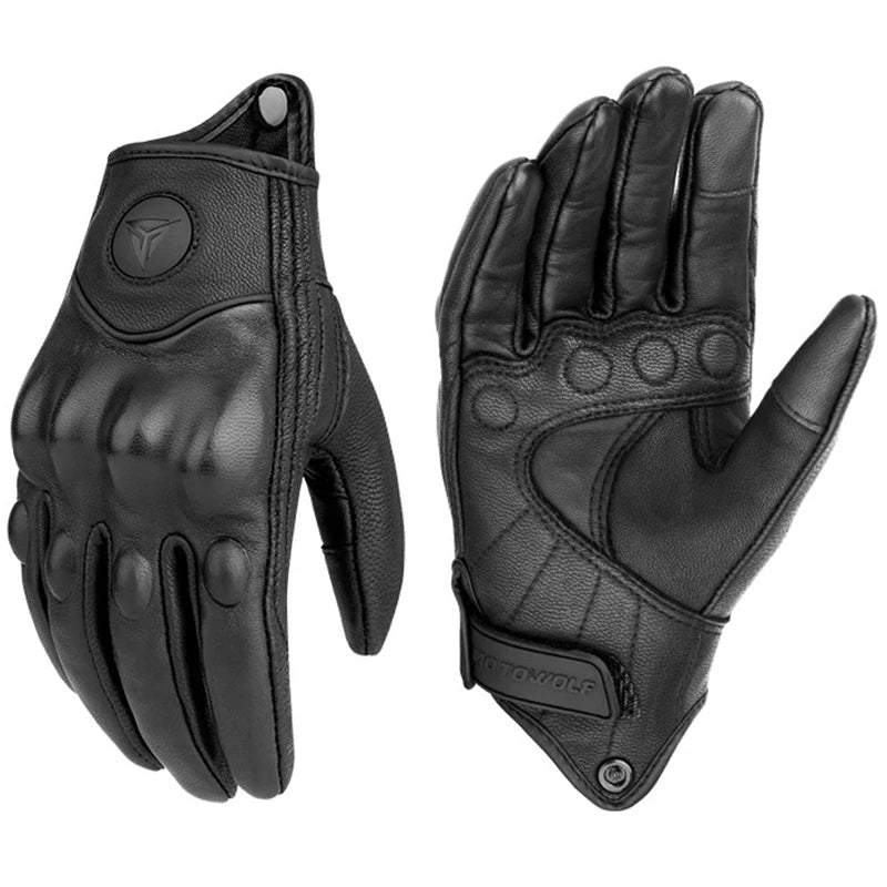 Luvas De Motocicleta de Couro Genuíno Luvas De Motocicleta de Couro Genuíno Cyril 