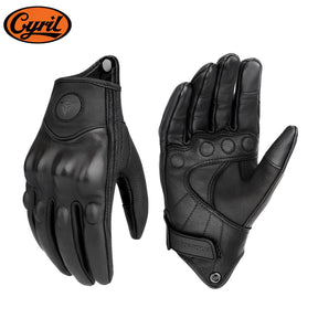 Luvas De Motocicleta de Couro Genuíno Luvas De Motocicleta de Couro Genuíno Cyril não perfurado M 