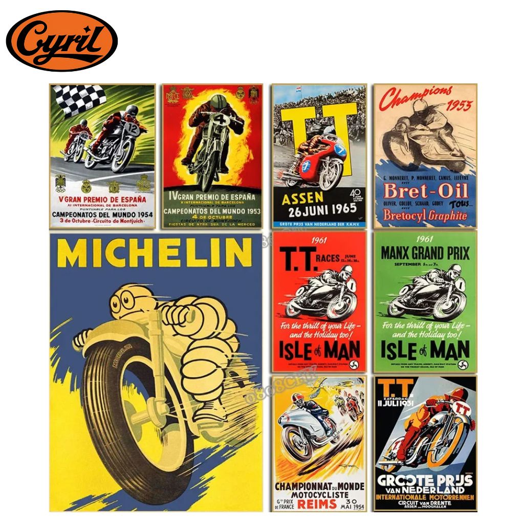 Quadros de Motocicletas Vintage Quadros de Motocicletas Vintage Cyril 